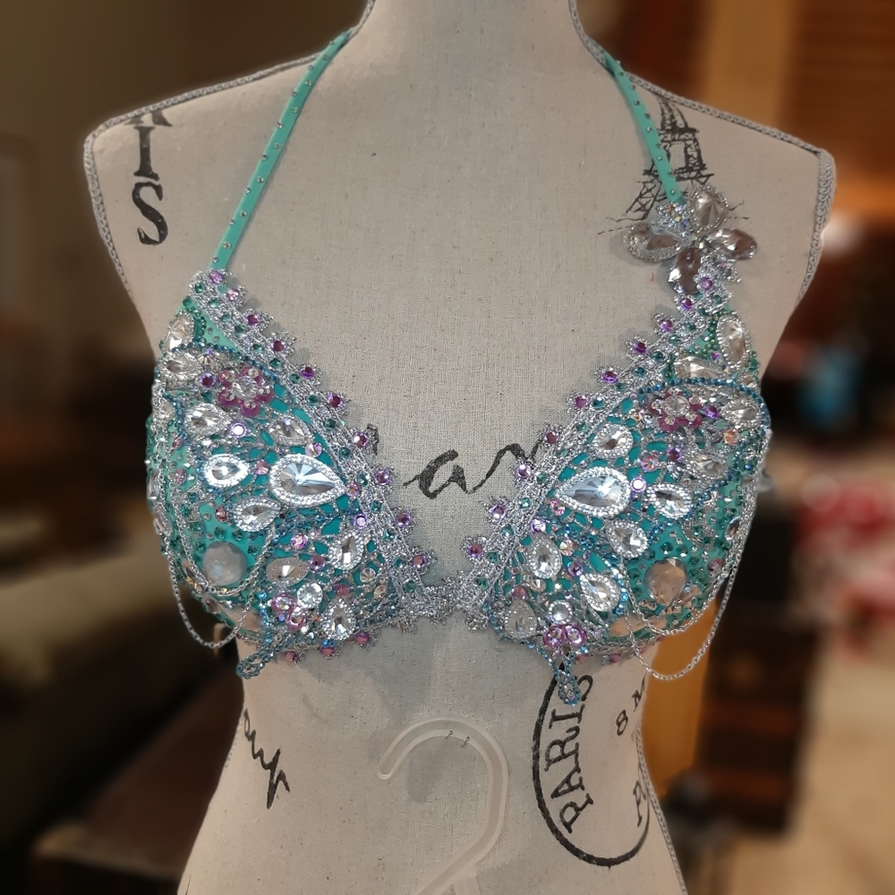 Wbff or samba butterfly rhinestone bikini